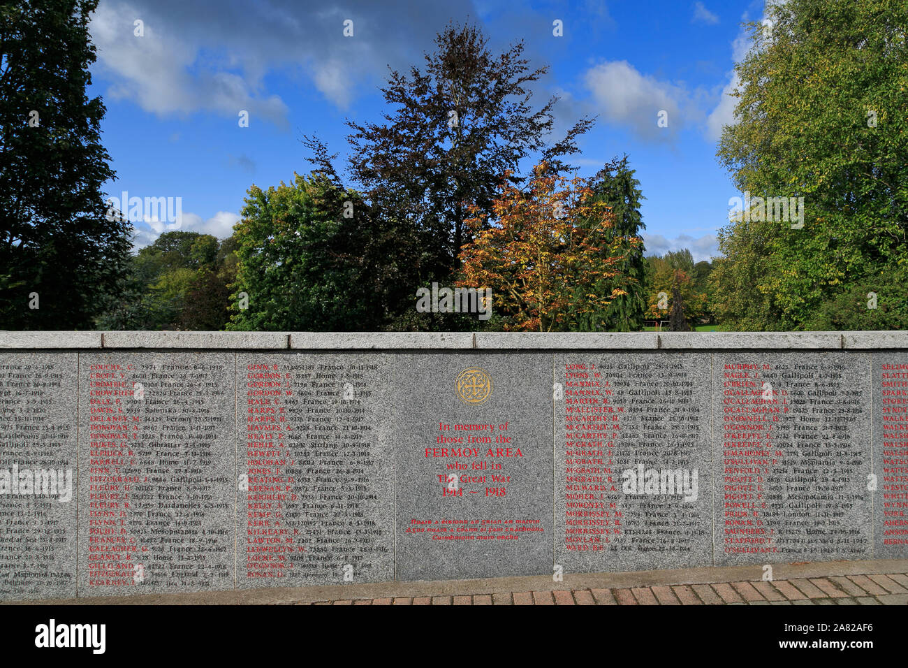 Great War Memorial, Fermoy Town, County Cork, Ireland Stock Photo