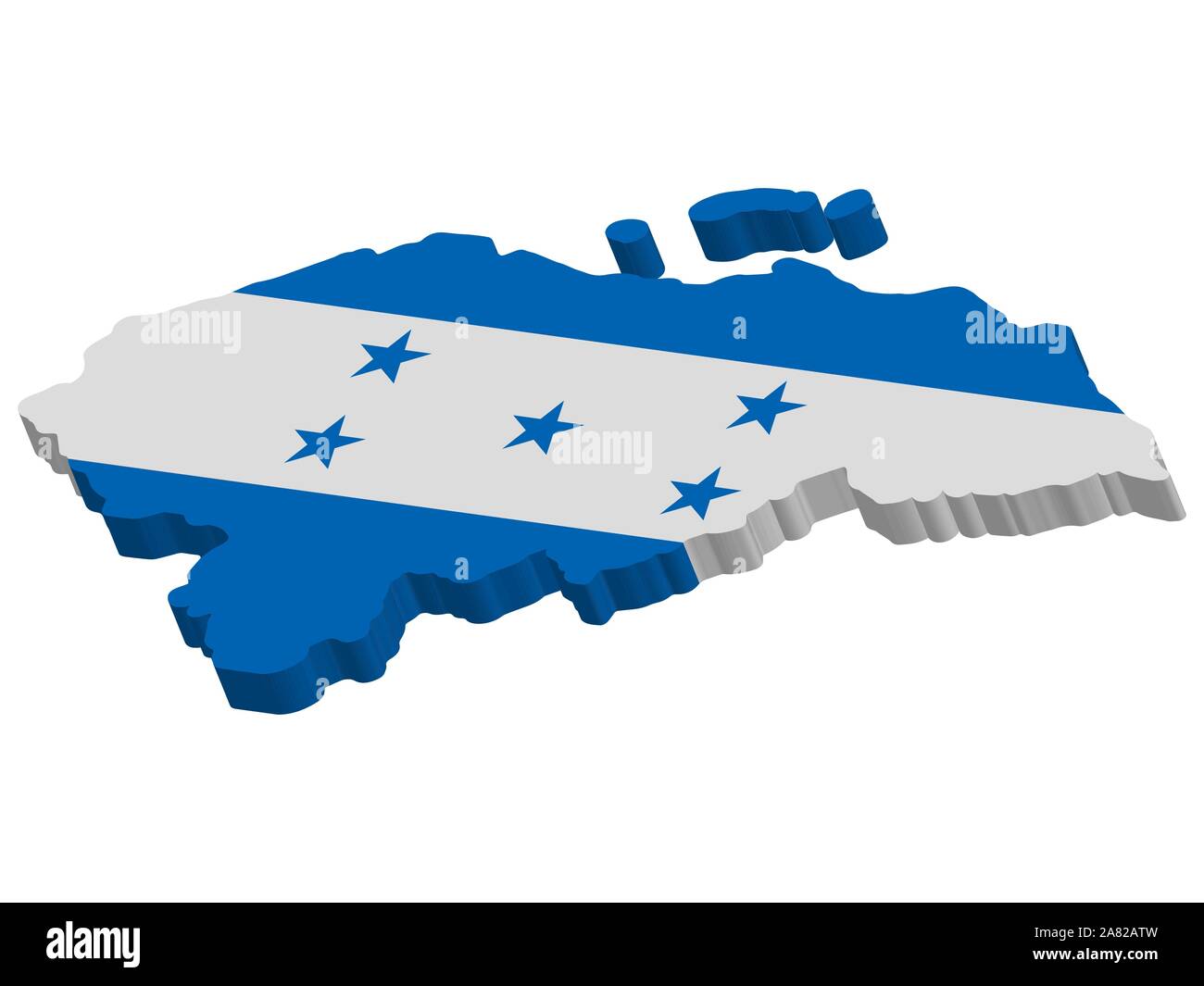 3D Honduras map flag Vector illustration eps 10 Stock Vector Image ...