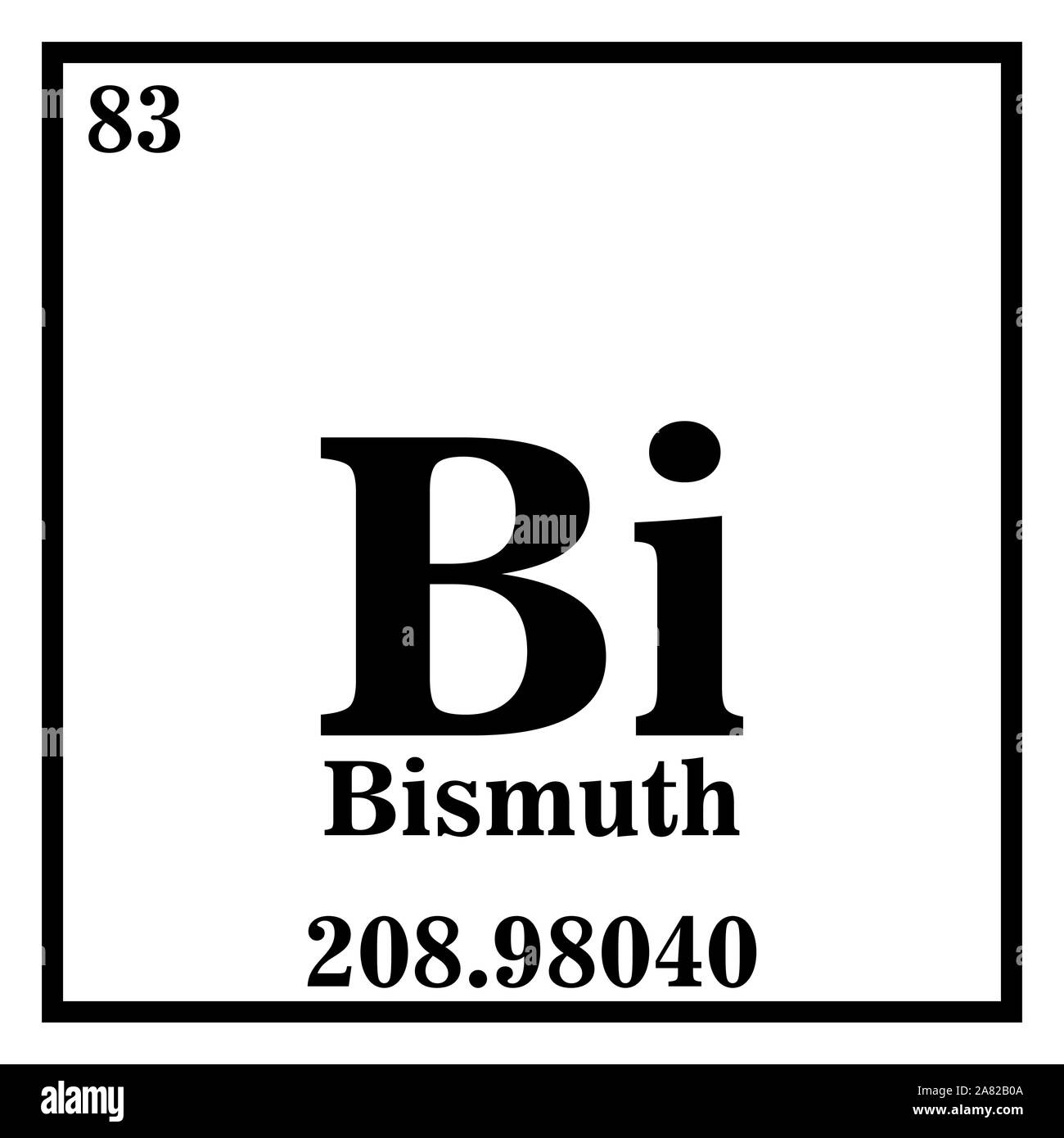 Bismuth Periodic Table of the Elements Vector illustration eps 10 Stock