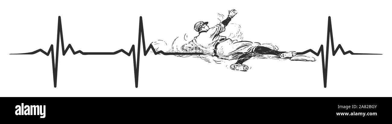Baseball heartbeat #isoliert #vektor - Herzschlag Stock Vector