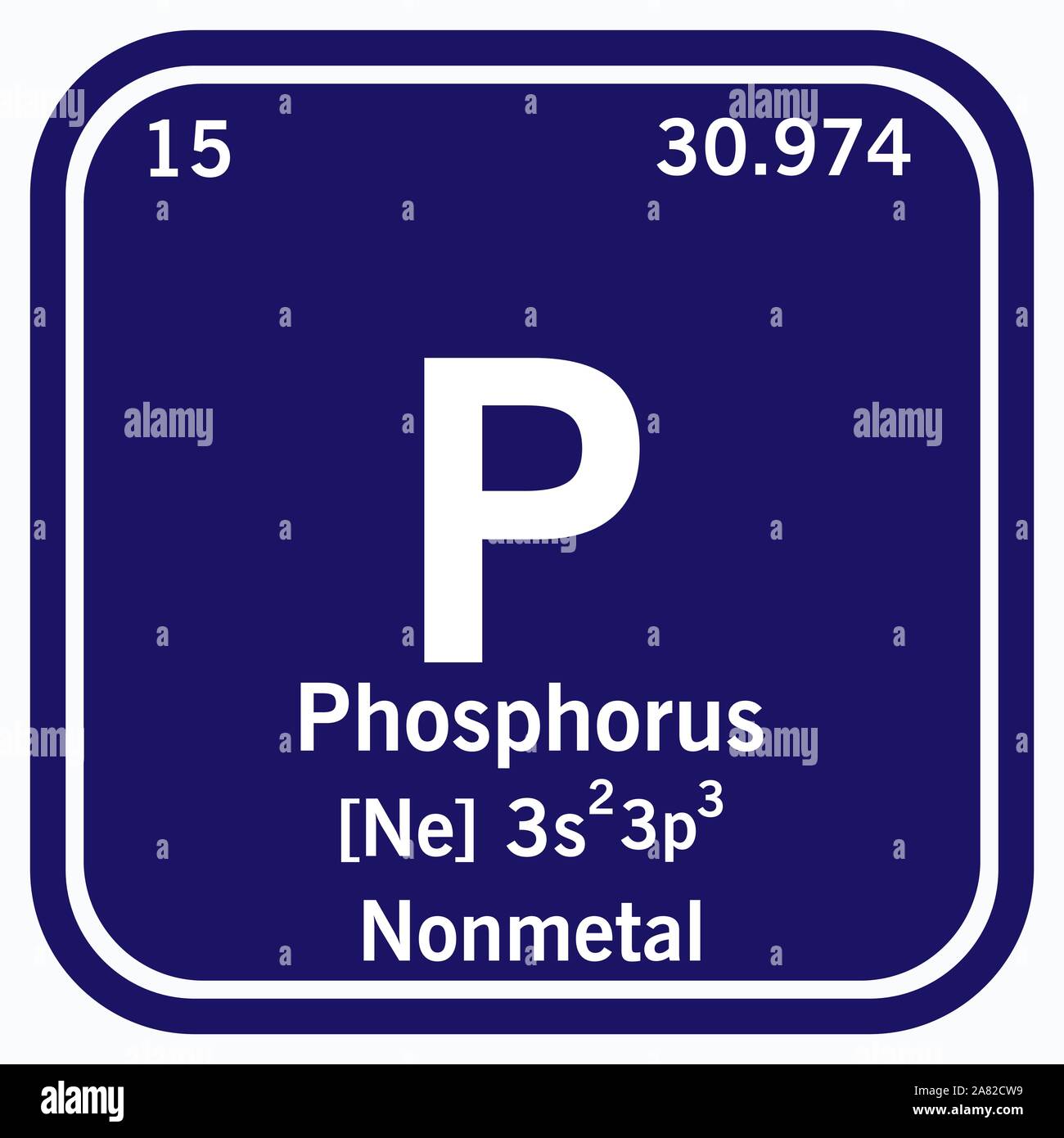 Phosphorus Periodic Table of the Elements Vector illustration eps 10
