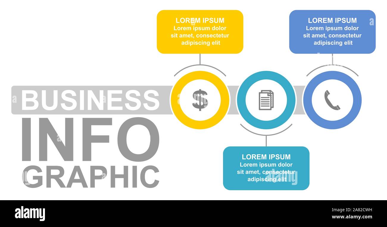 Infographic vector template for business presentation with 3 options ...