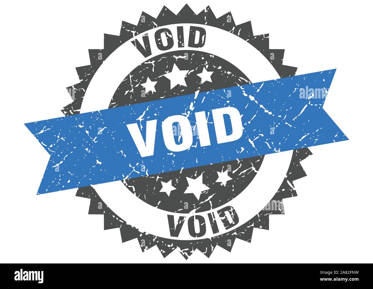 void grunge stamp with blue band. void Stock Vector