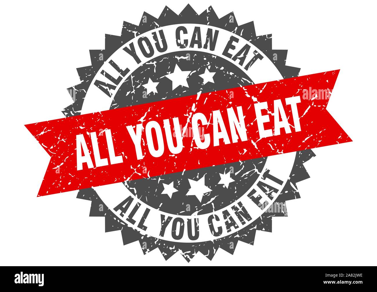 All You Can Eat Grunge Stamp With Red Band All You Can Eat Stock Vector Image Art Alamy