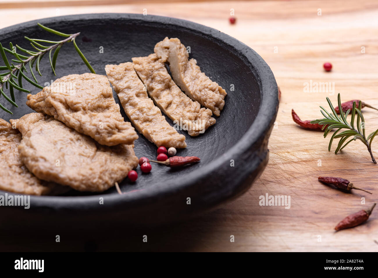 Fake meat. Meat analogue (also called alternative, substitute, mock