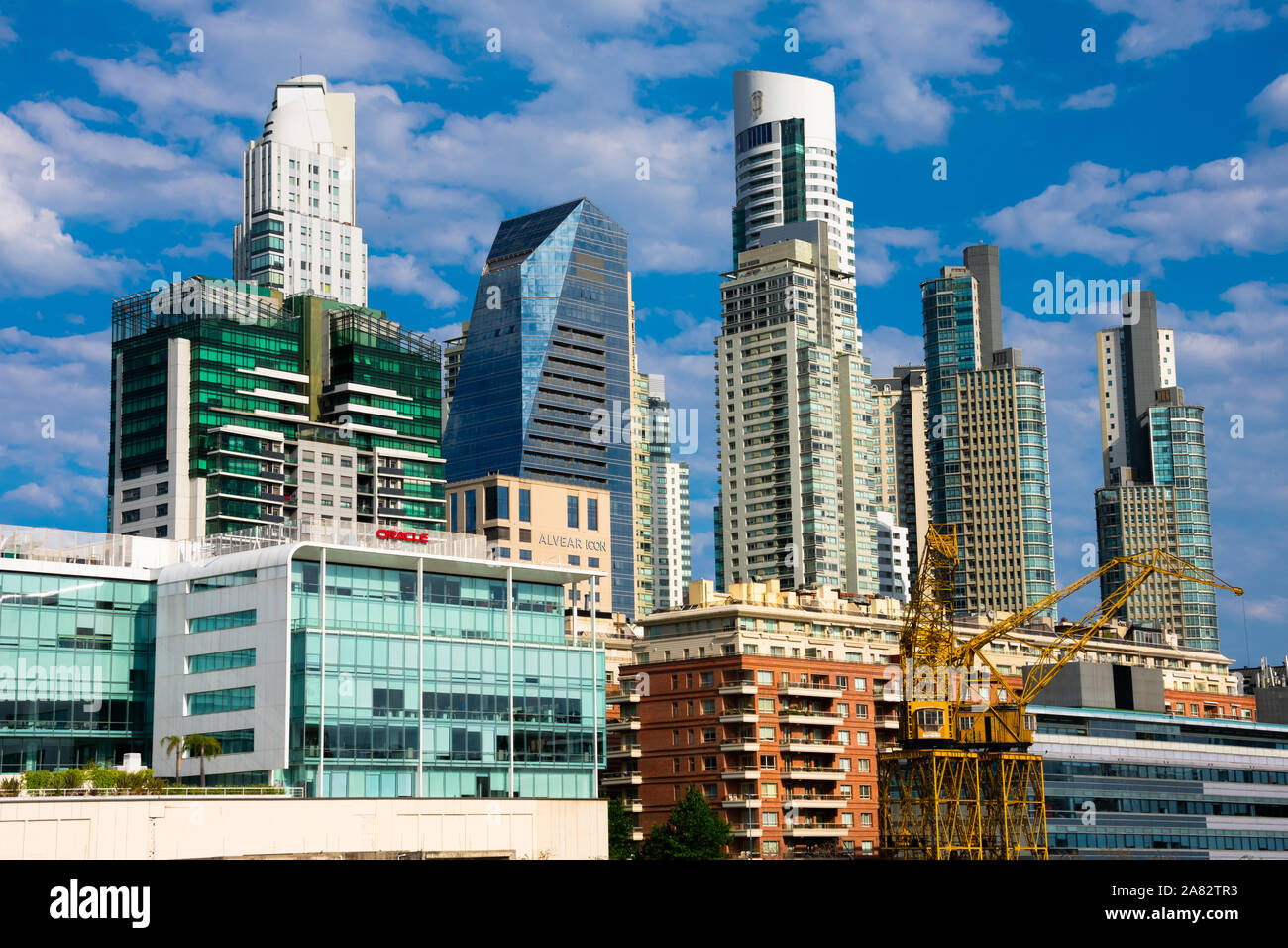 Buenos Aires, Argentina. October 26, 2019. View of Puerto Madero neighborhood waterfront, the newest barrio (district) of Buenos Aires Stock Photo