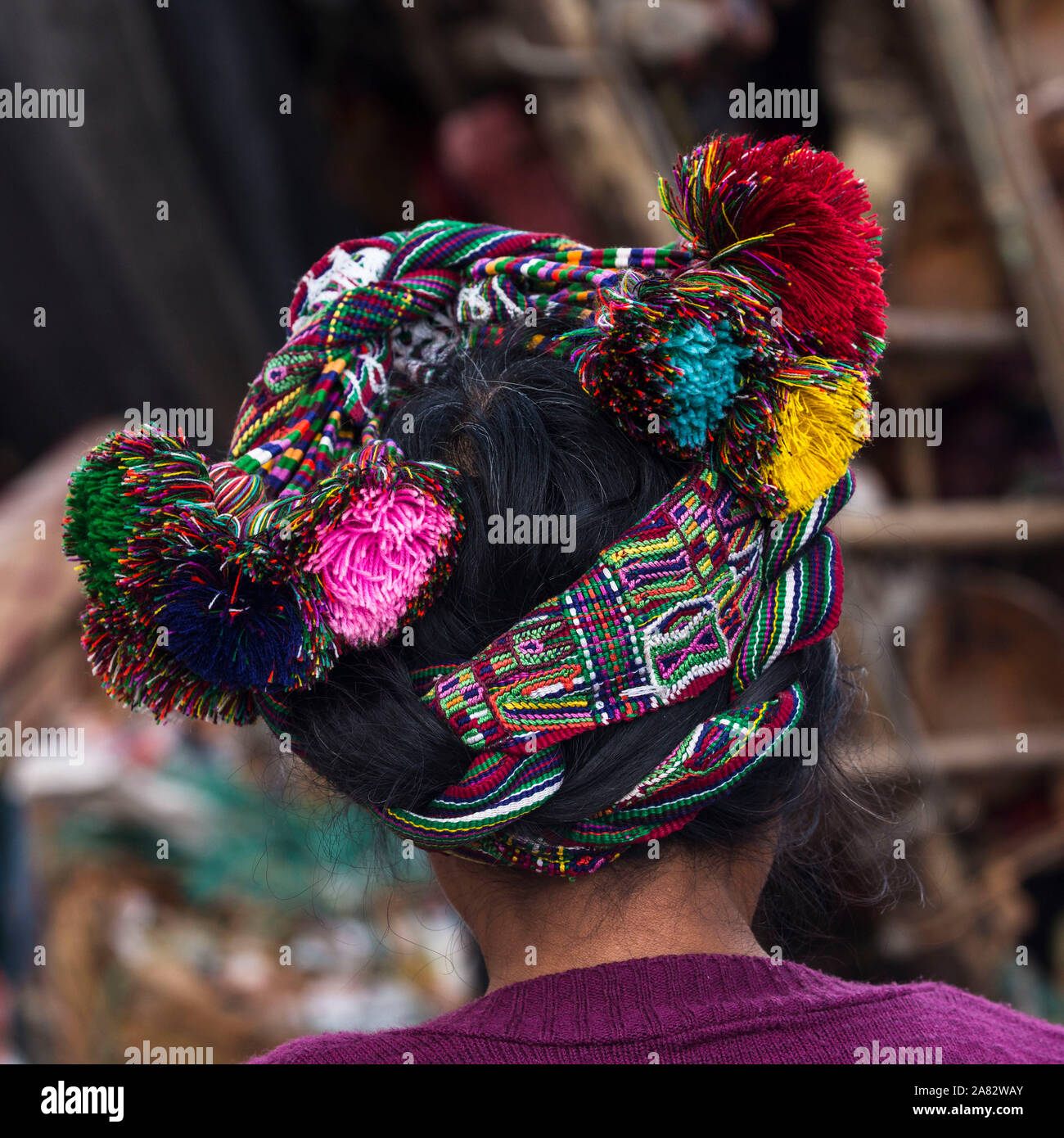 Mayan Wraps Close-up view of a traditional Mayan cinta or head wrap, taken from ...