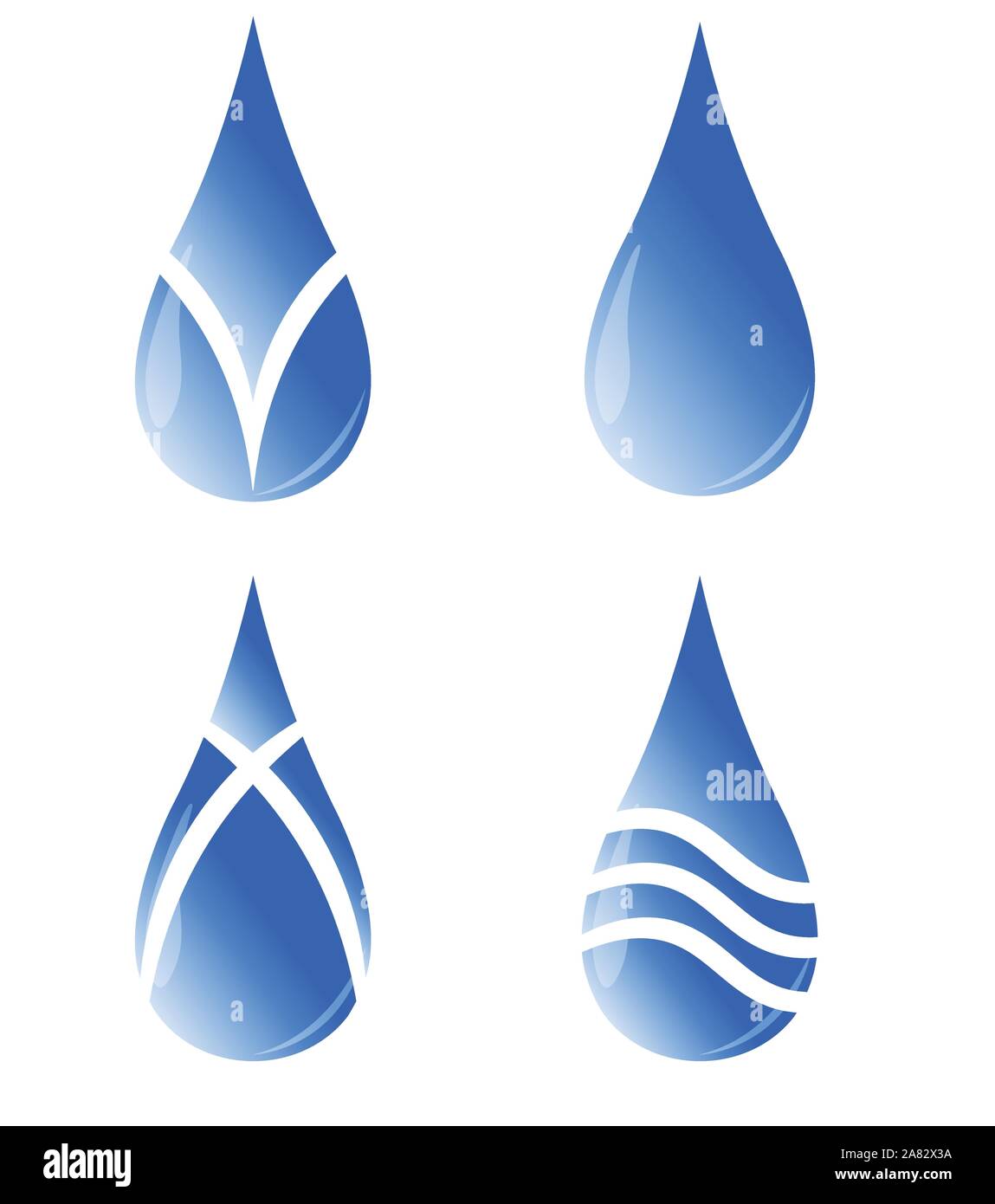 four water drop icon. vector illustration Stock Vector