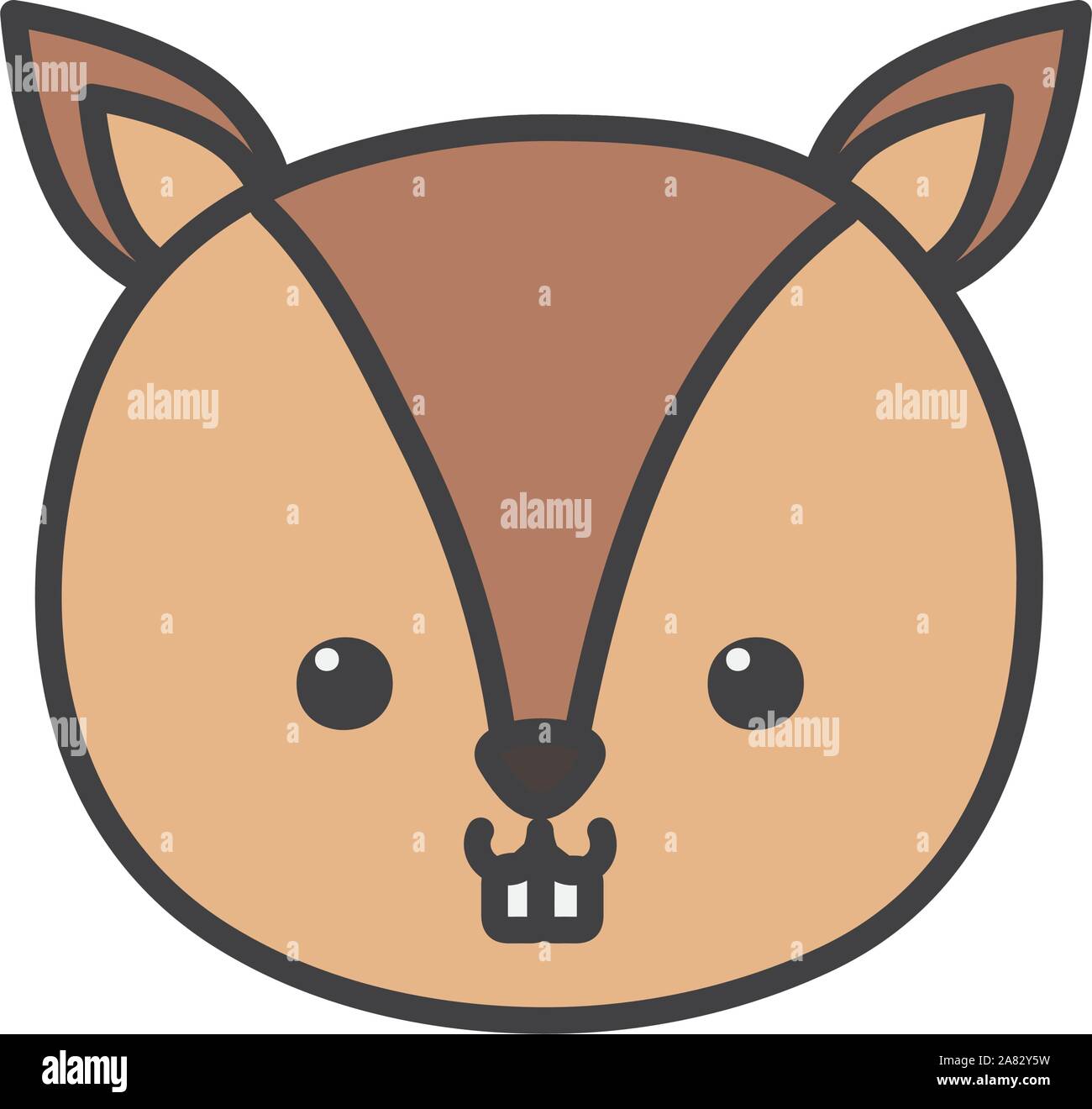 cute little squirrel head animal cartoon vector illustration Stock Vector Image & Art Alamy