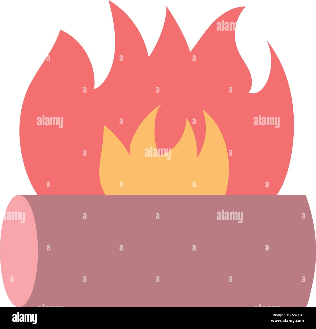 bonfire wooden flame hot icon on white background vector illustration ...