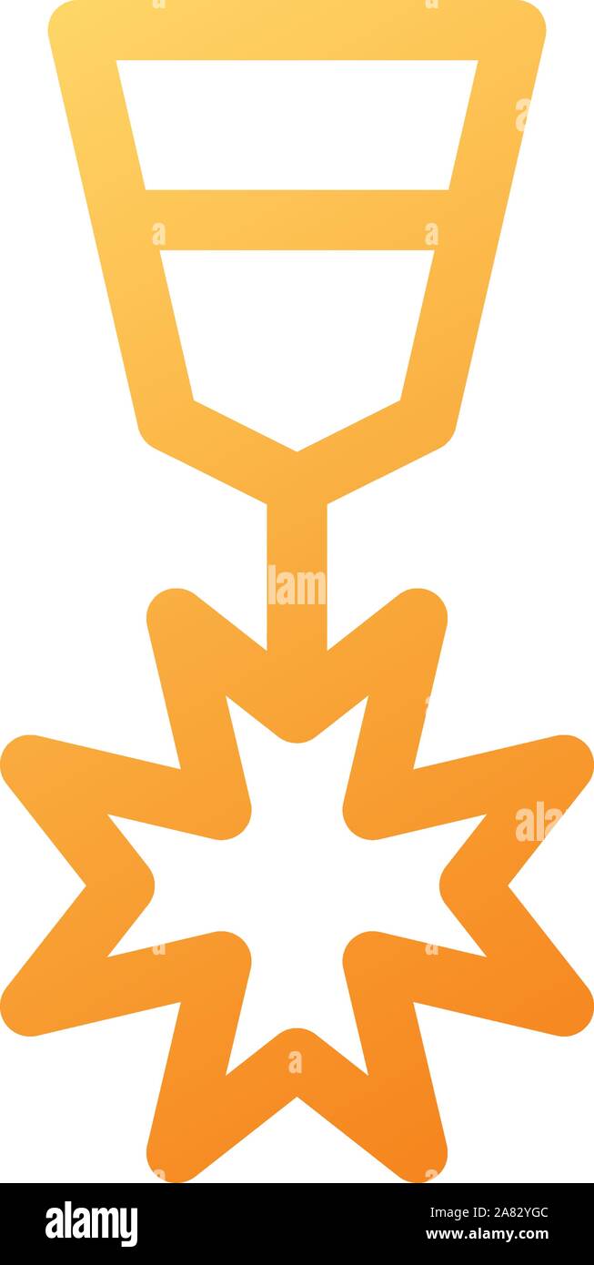 military honors medal with ribbon on white background vector ...