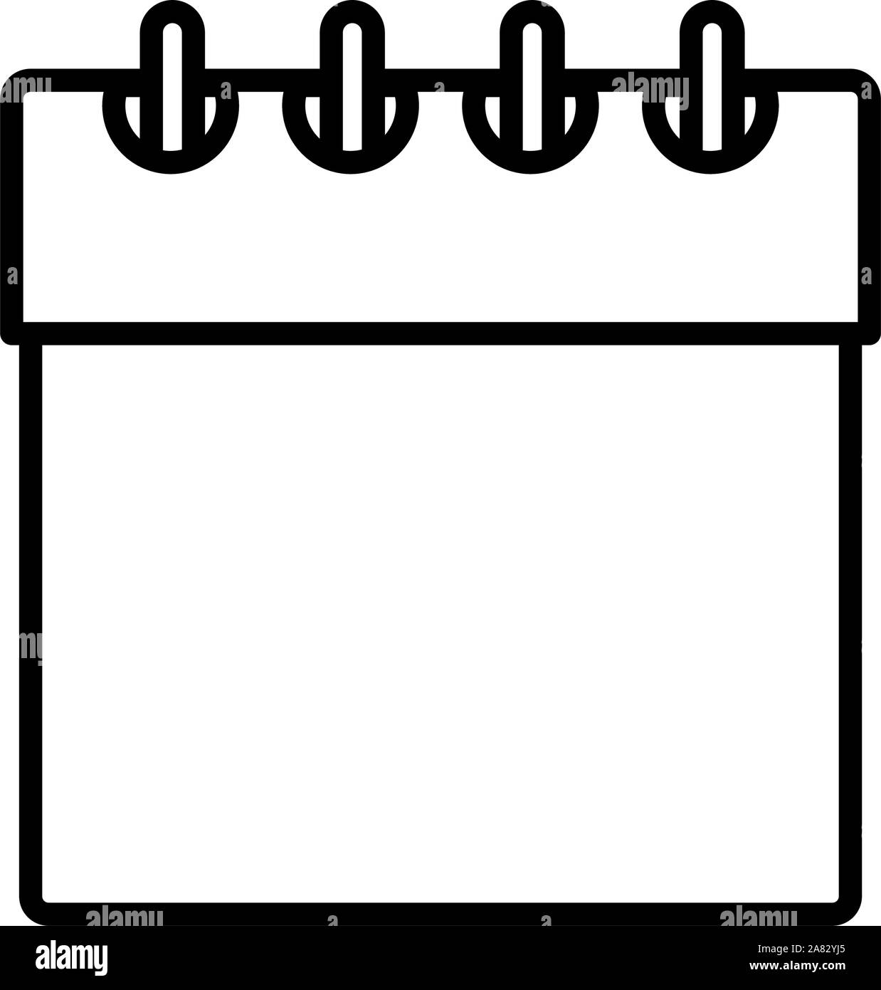 calendar date reminder month design icon vector illustration thick line Stock Vector Image & Art