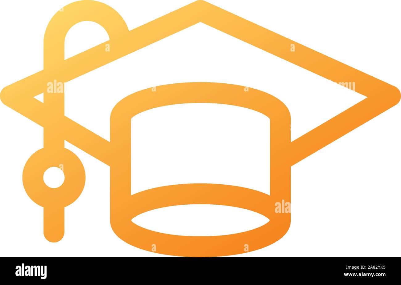 graduation hat on white background vector illustration desing Stock ...