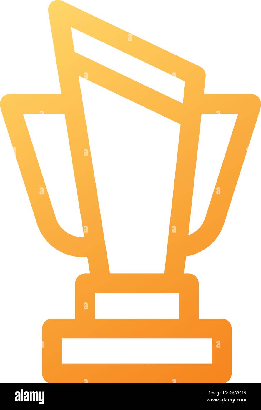 trophy gold in white background vector illustration design Stock Vector ...