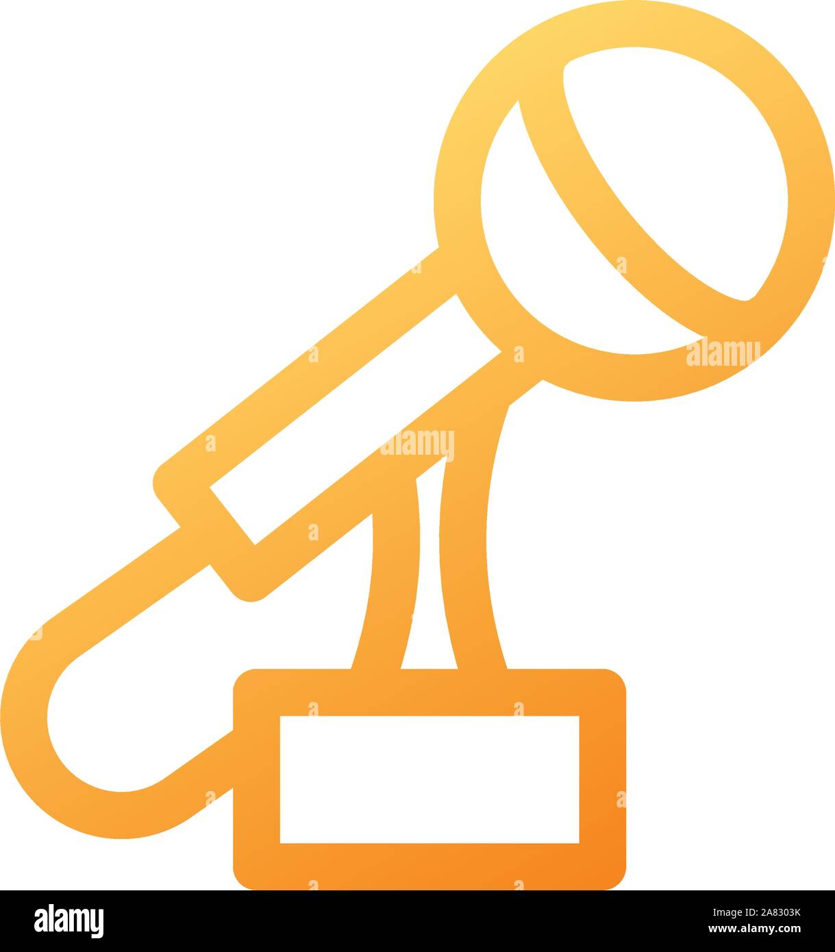 microphone with stand on white background vector illustration design ...