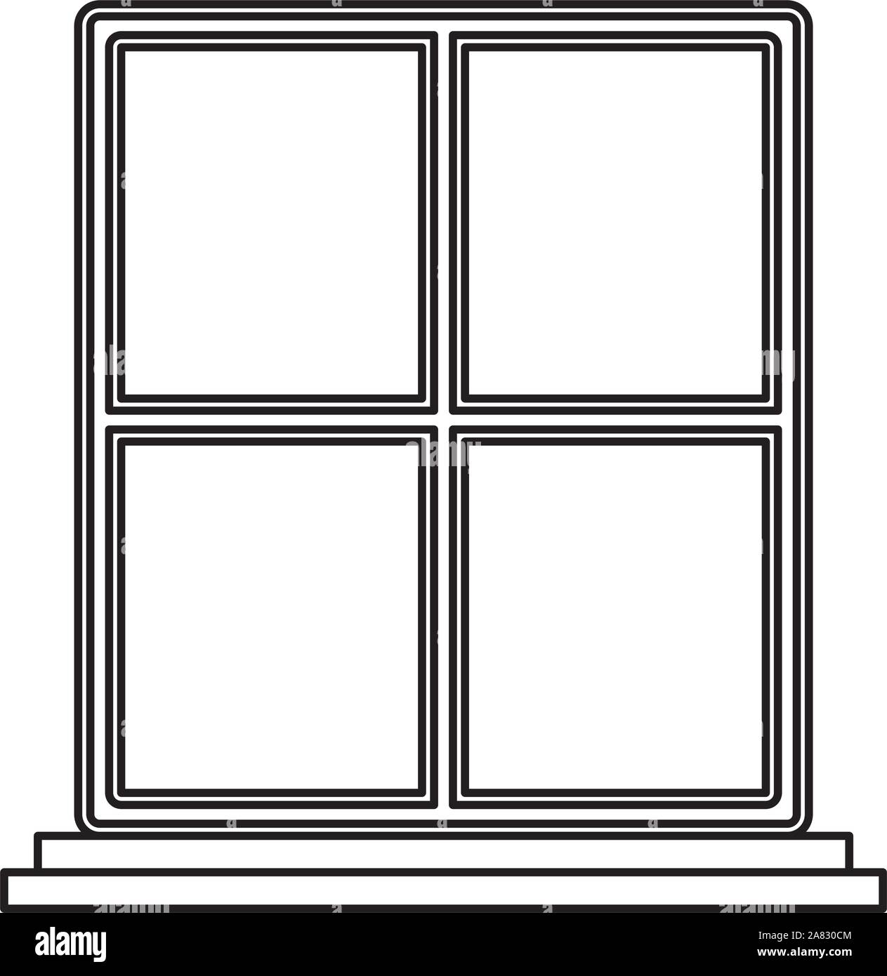 window house closed isolated icon Stock Vector Image & Art Alamy