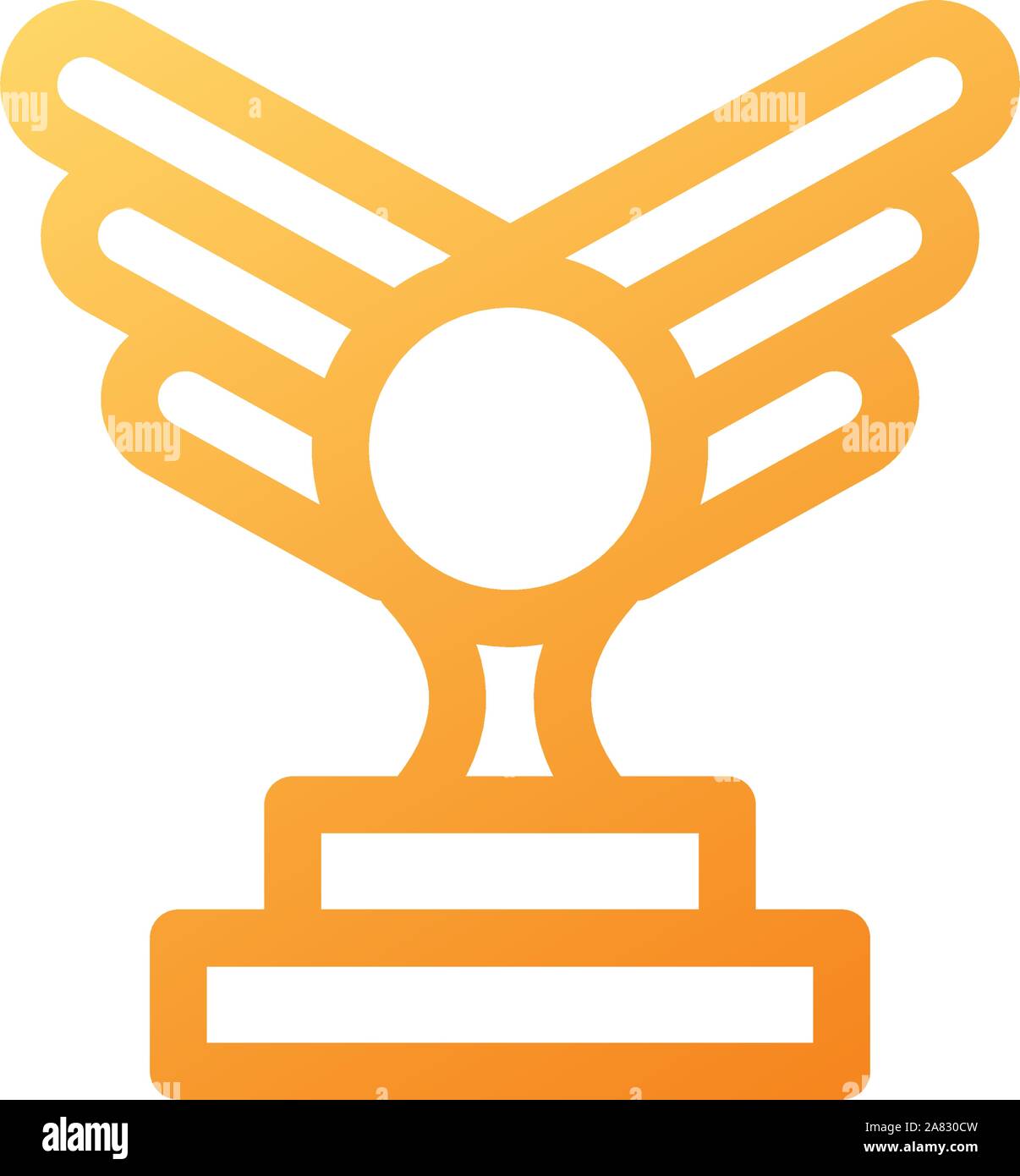 trophy gold in white background vector illustration design Stock Vector ...