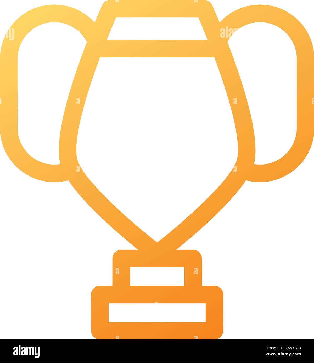trophy gold in white background vector illustration design Stock Vector ...