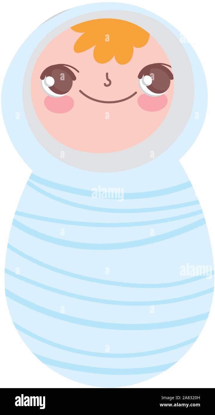 baby jesus wrapped blanket manger nativity, merry christmas vector