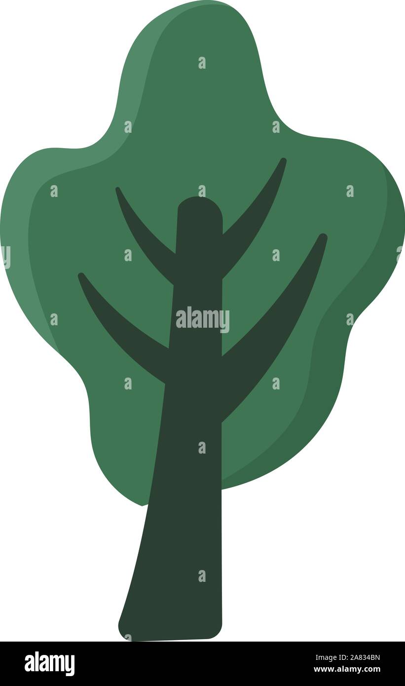 tree and plant on white background vector illustration design Stock ...