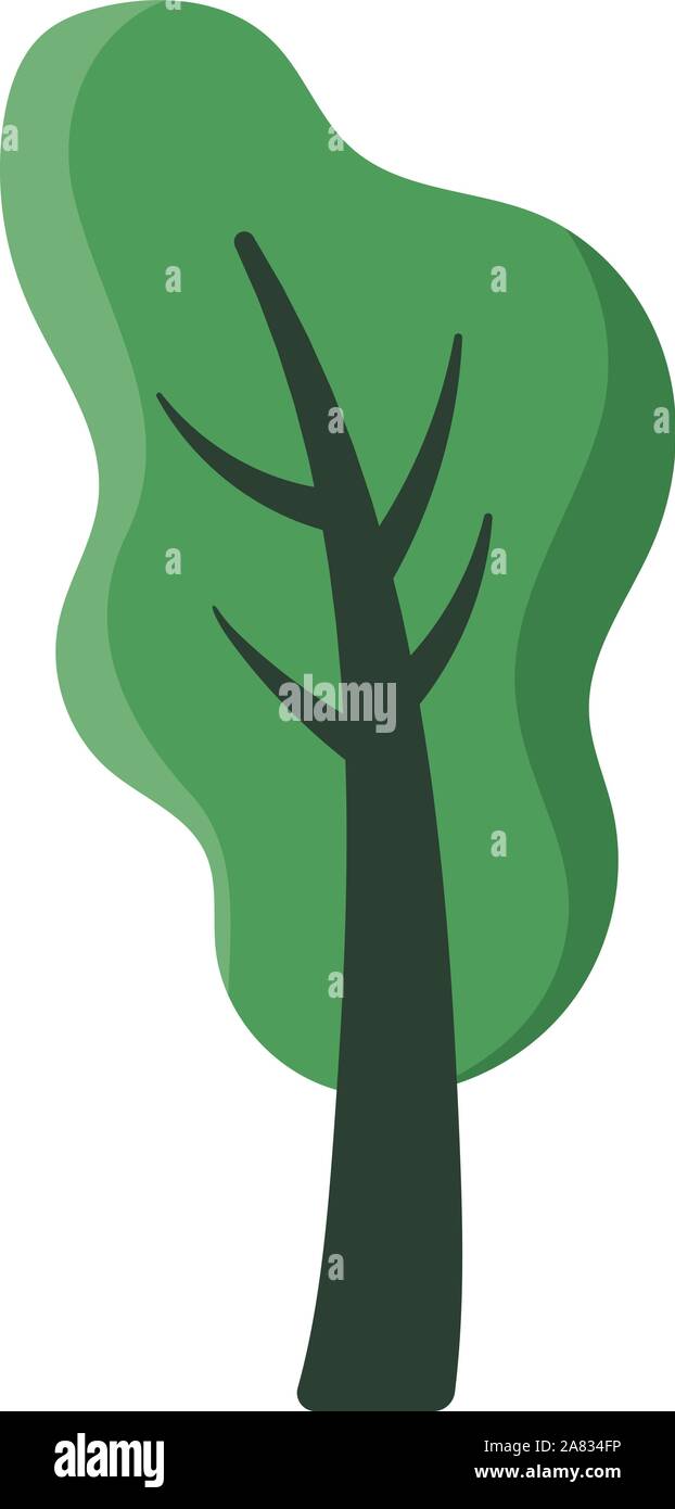 tree and plant on white background vector illustration design Stock ...