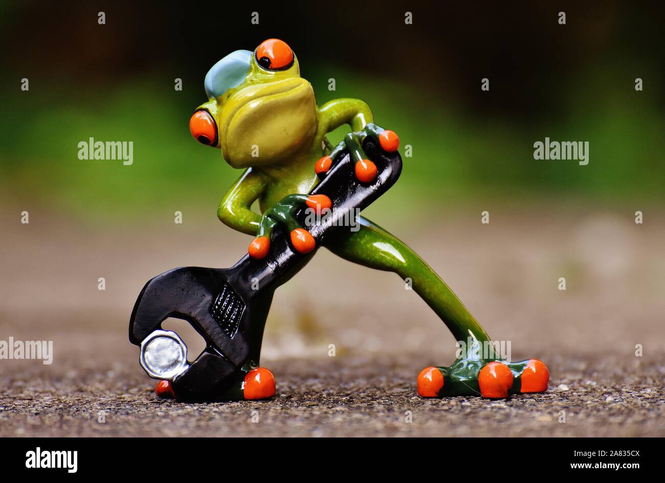 Funny Frog Porcelain  Craft
