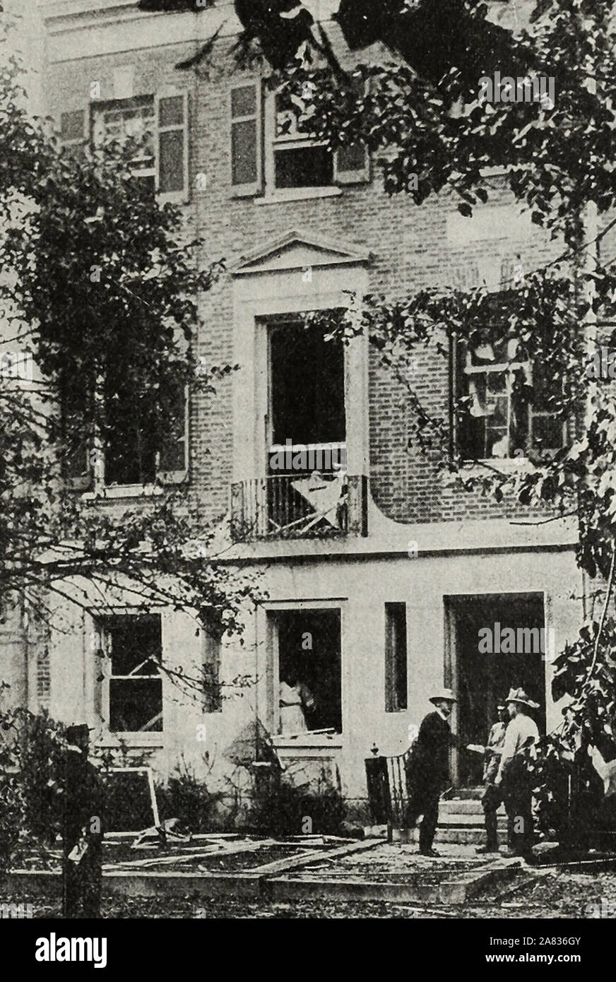 These activities will only increase the activities of our crime detecting forces, declares Attorney General Palmer, whose Washington DC home was damaged by a bomb explosion on June 2, 1919. Anarchist Bombings Stock Photo