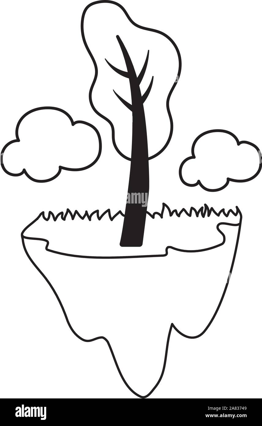 tree and plants on white background vector illustration design Stock ...