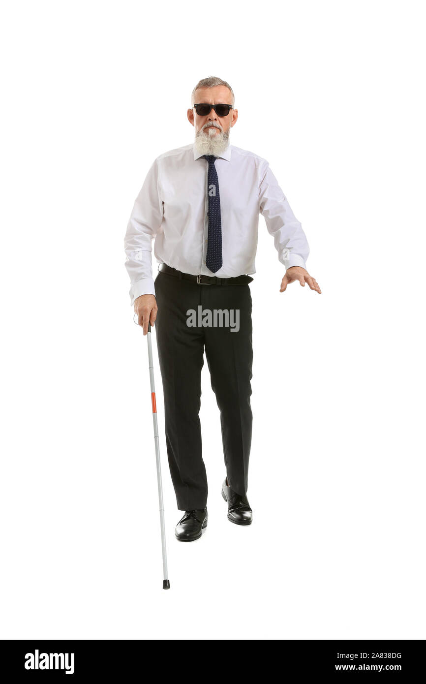 Blind man walking cane Cut Out Stock Images & Pictures Alamy