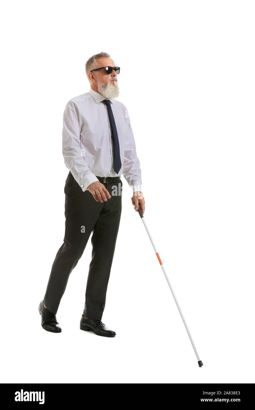 Blind man walking cane Cut Out Stock Images & Pictures Alamy