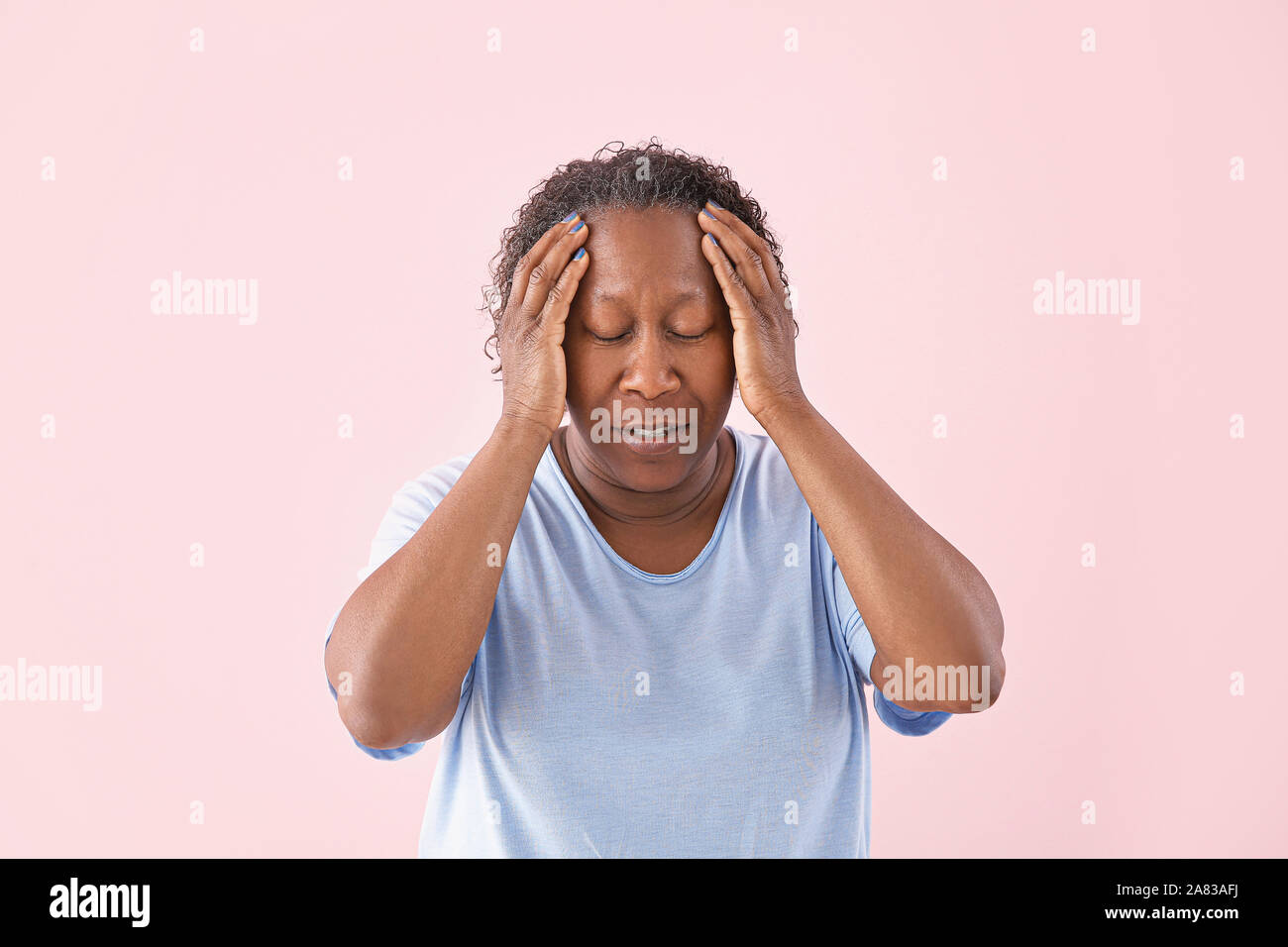 Sad african american woman hi-res stock photography and images - Alamy