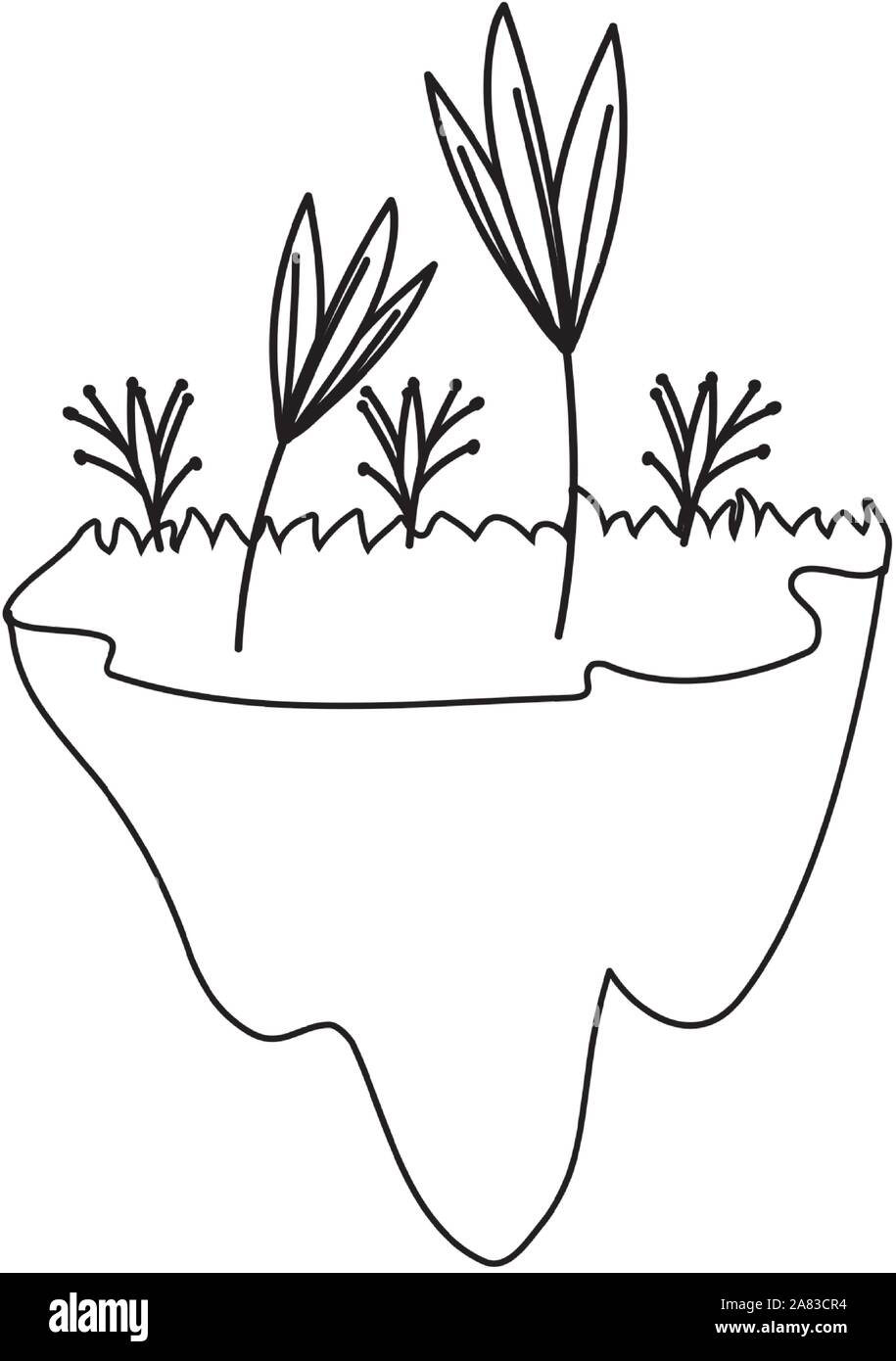 tree and plants on white background vector illustration design Stock ...