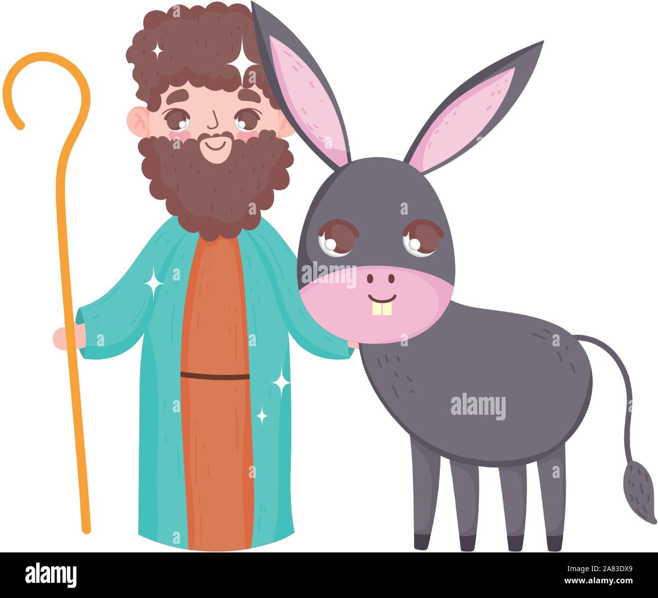 Christmas Nativity Scene Donkey High Resolution Stock Photography and