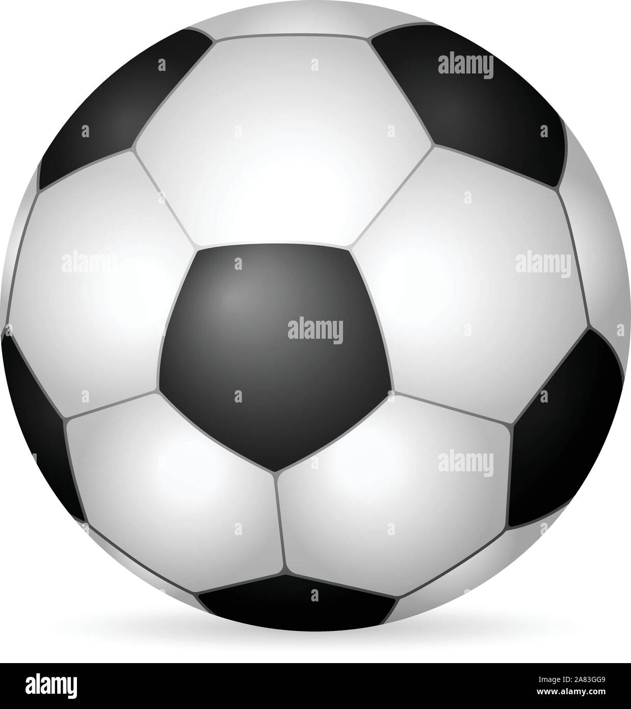 Soccer ball on a white background. Vector illustration Stock Vector ...