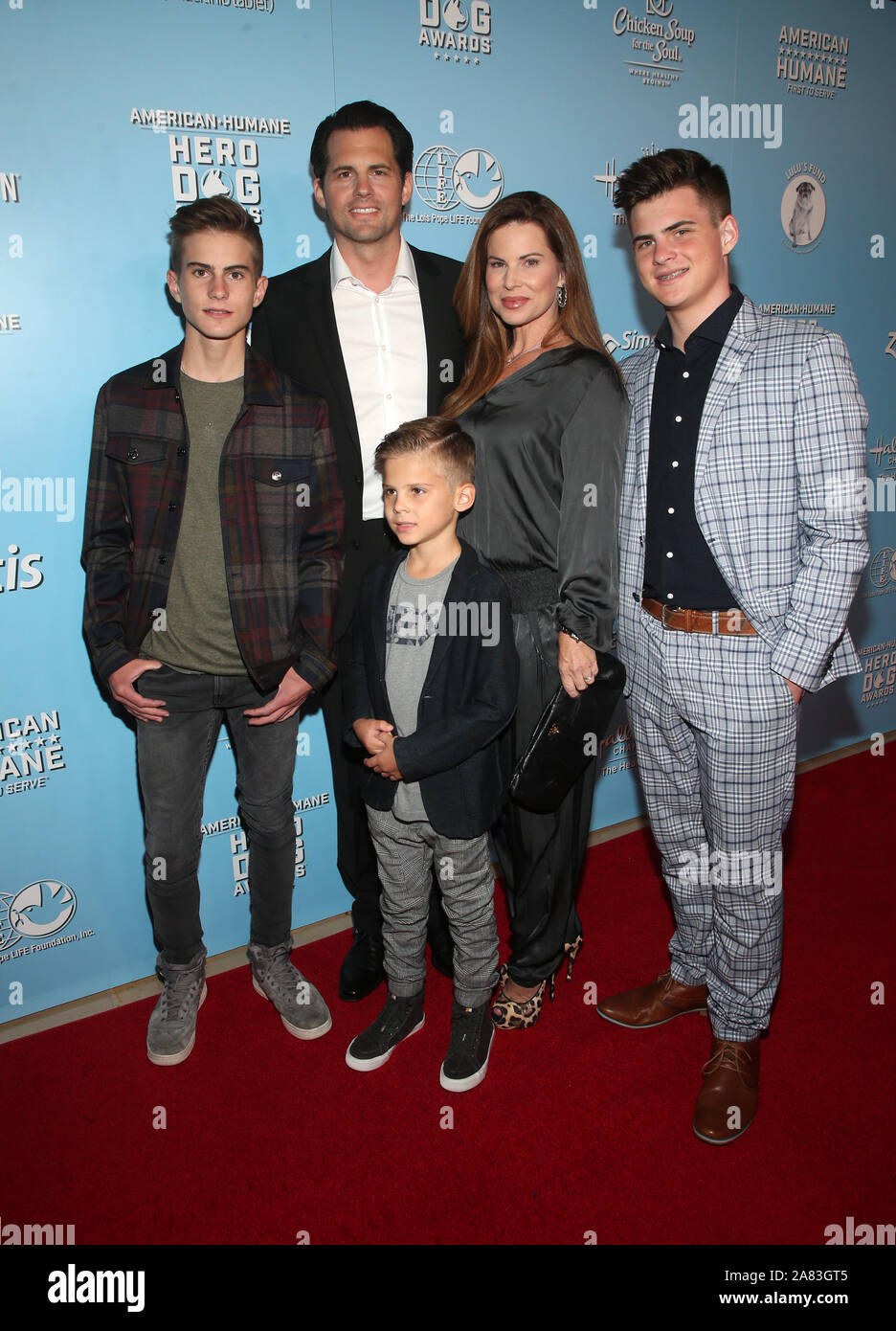 9th Annual American Humane Hero Dog Awards Featuring: Kristoffer Polaha, Julianne Morris, Micah Polaha, Kristoffer Caleb Polaha, Jude Polaha Where: Beverly Hills, California, United States When: 06 Oct 2019 Credit: FayesVision/WENN.com Stock Photo