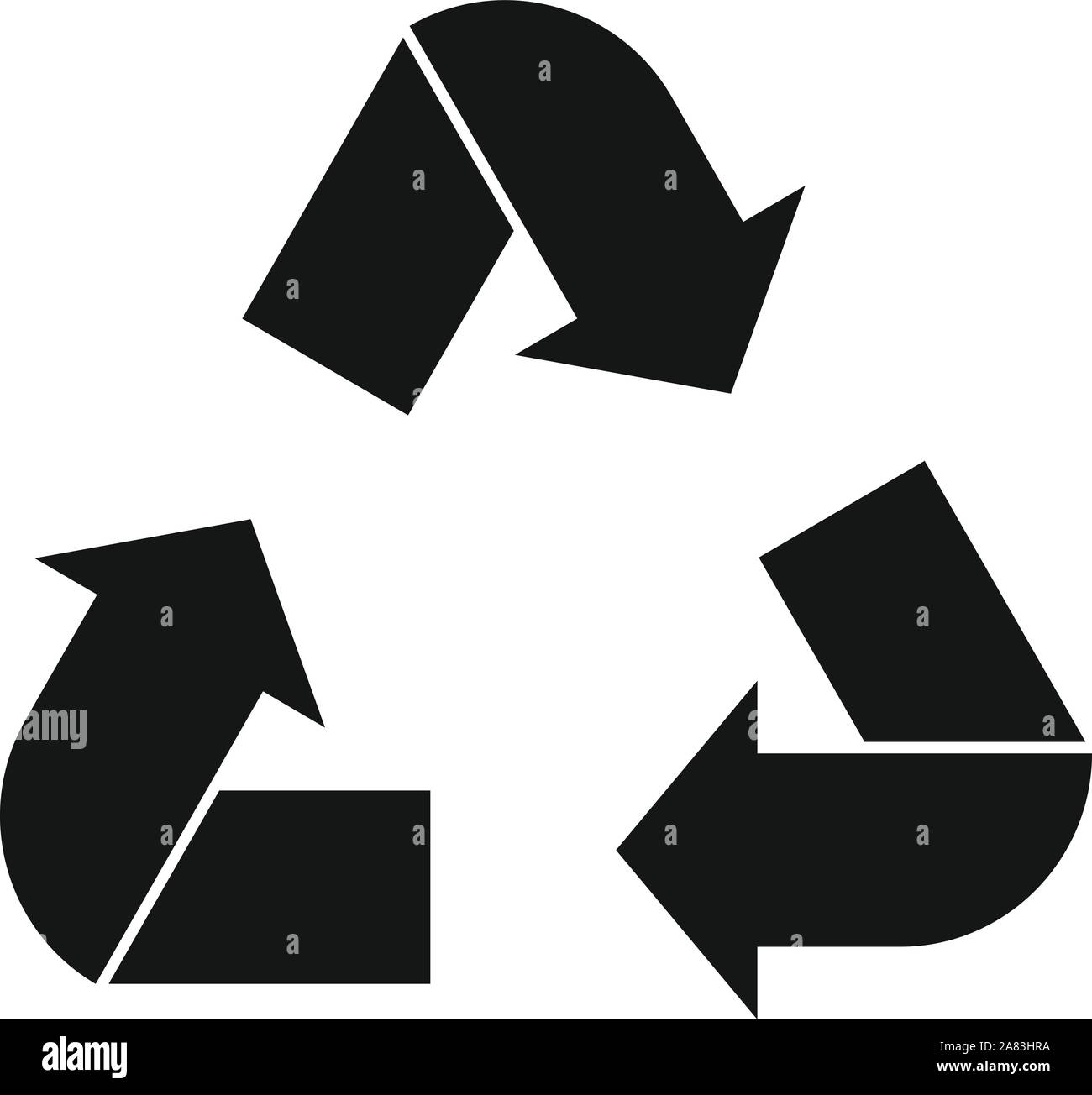 Recycle triangle icon. Simple illustration of recycle triangle vector ...