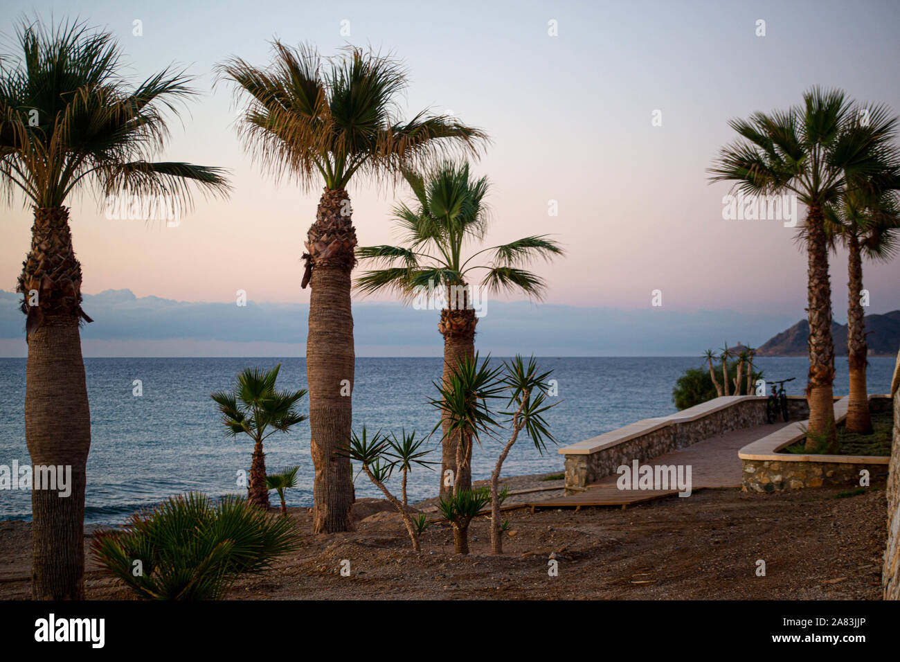 A Tropical Beach Scene in Spain Stock Photo