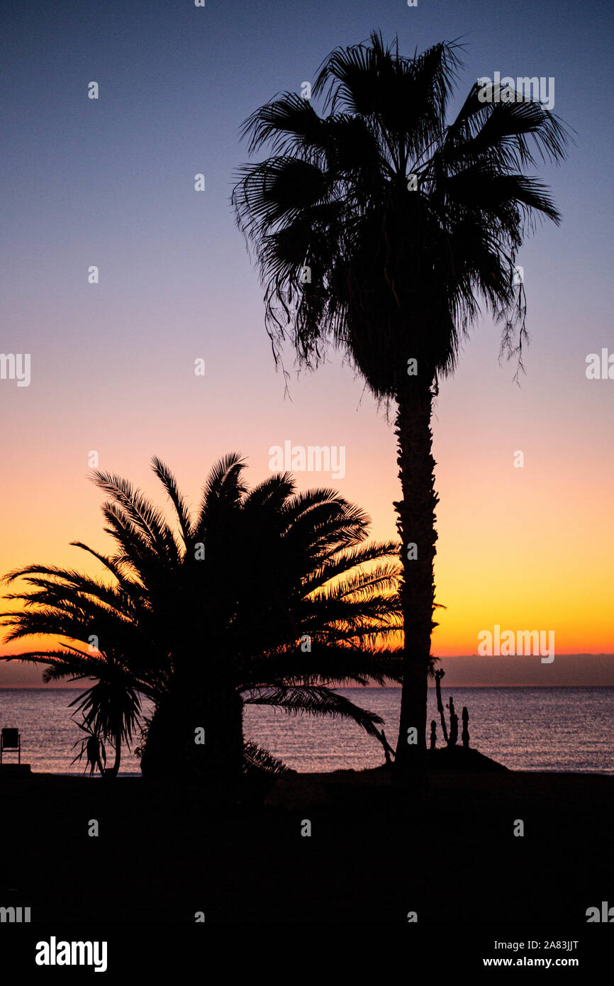 A Tropical Beach Scene At Sun Rise Stock Photo