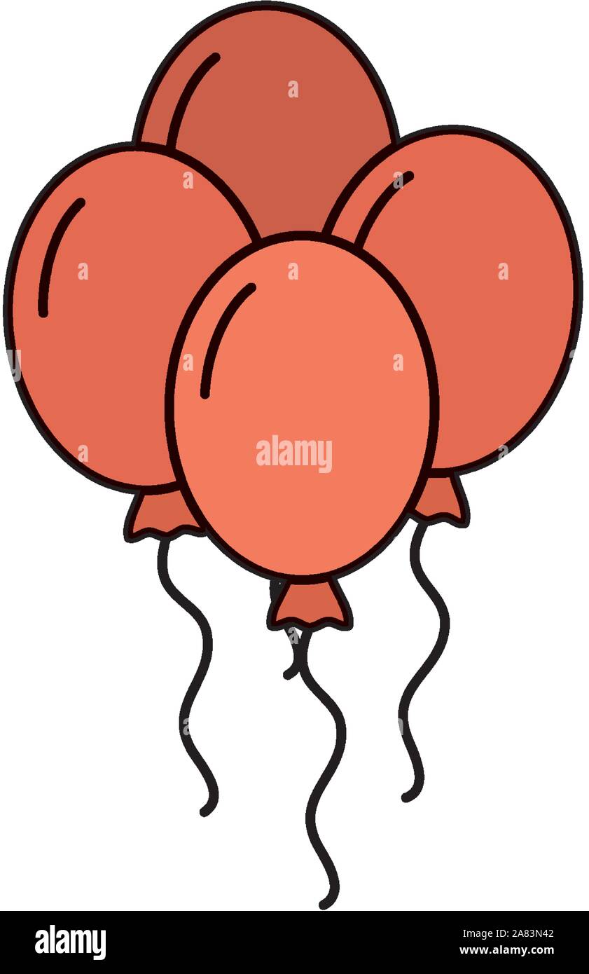 balloons helium floating isolated icon Stock Vector Image & Art - Alamy