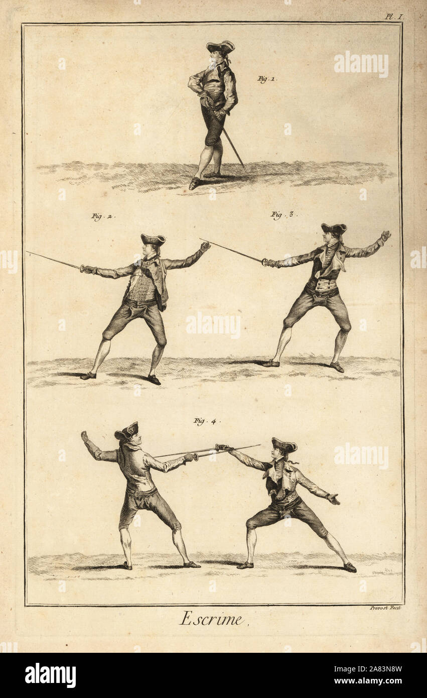 First position to draw a sword, guard positions in carte and tierce