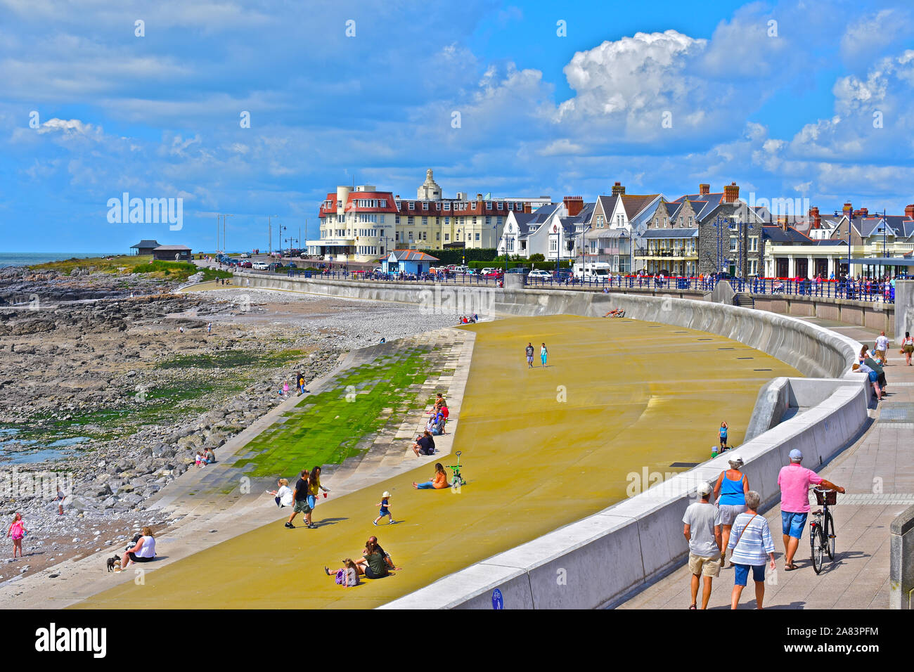 a-view-across-the-beach-at-porthcawl-towards-the-seabank-hotel-in-the