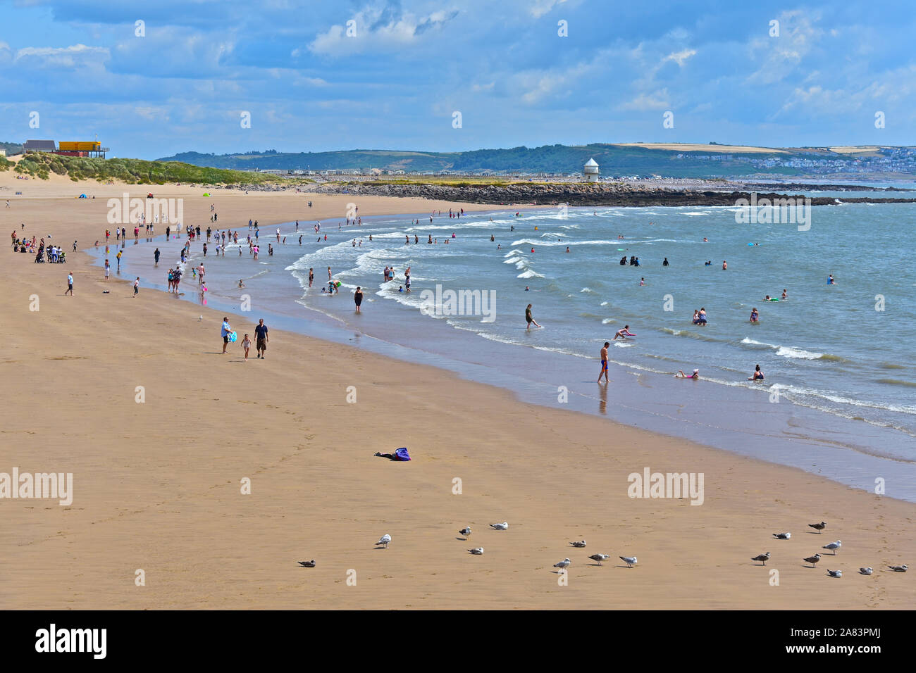 a-panoramic-view-across-to-sandy-bay-beach-in-porthcawl-in-the-summer