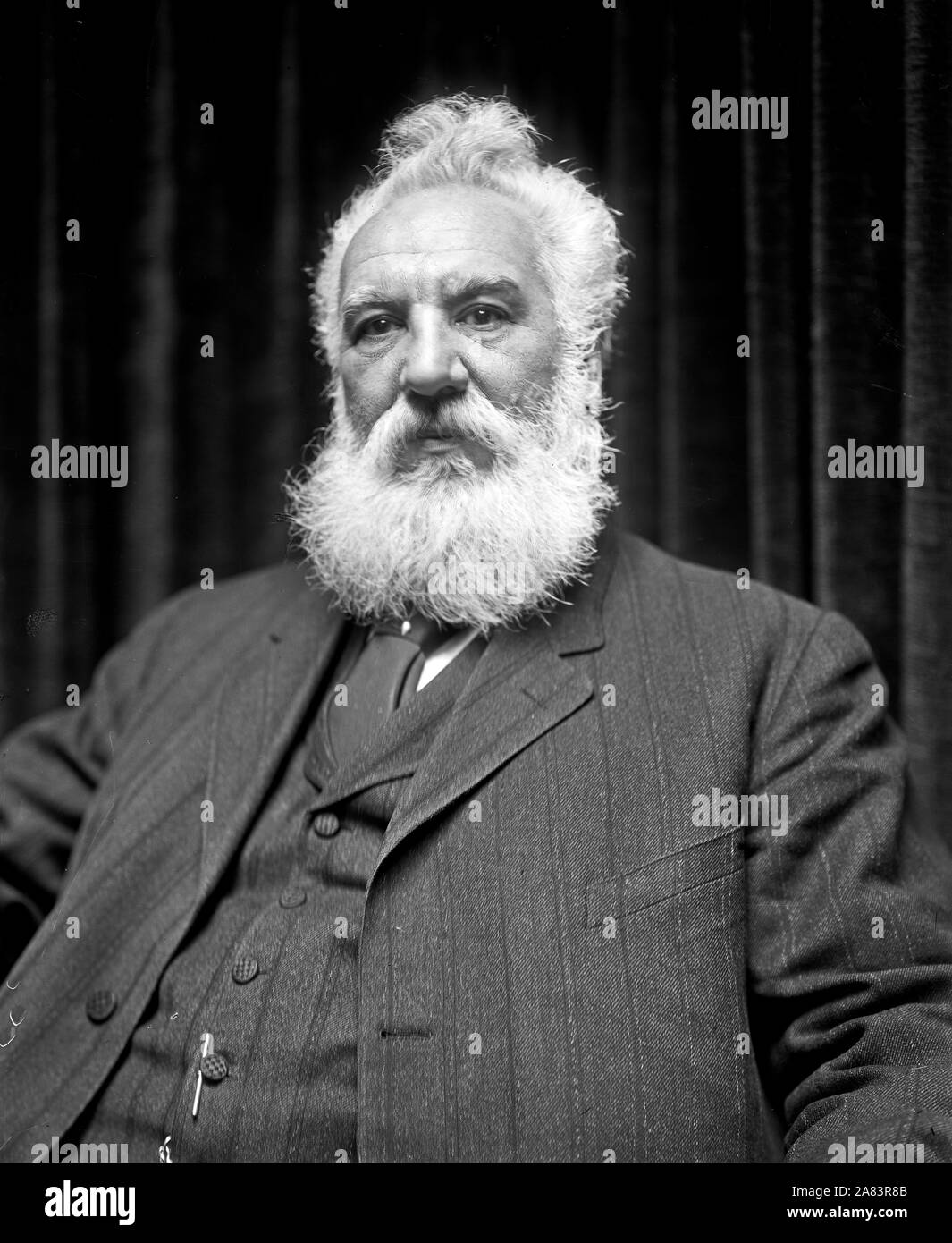 Alexander Graham Bell, inventor of the Telephone ca. 19051922 Stock Photo Alamy