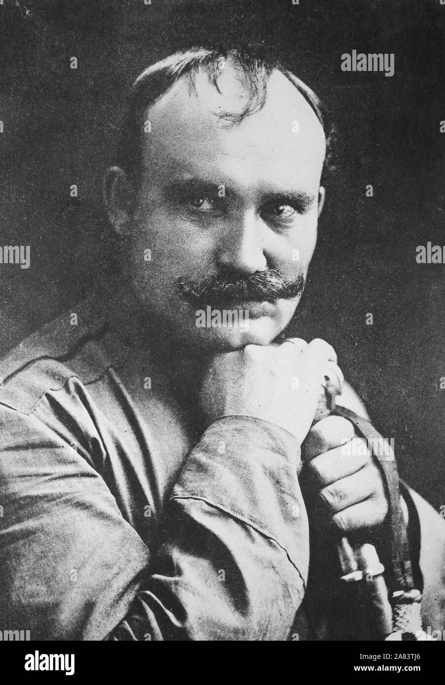 Commander-in-Chief of Cossak armies in Siberia. G.M. Semenoff, the famous Cossak General who is commander in chief of the Cossak armies in Siberia. Oct 1918 Stock Photo