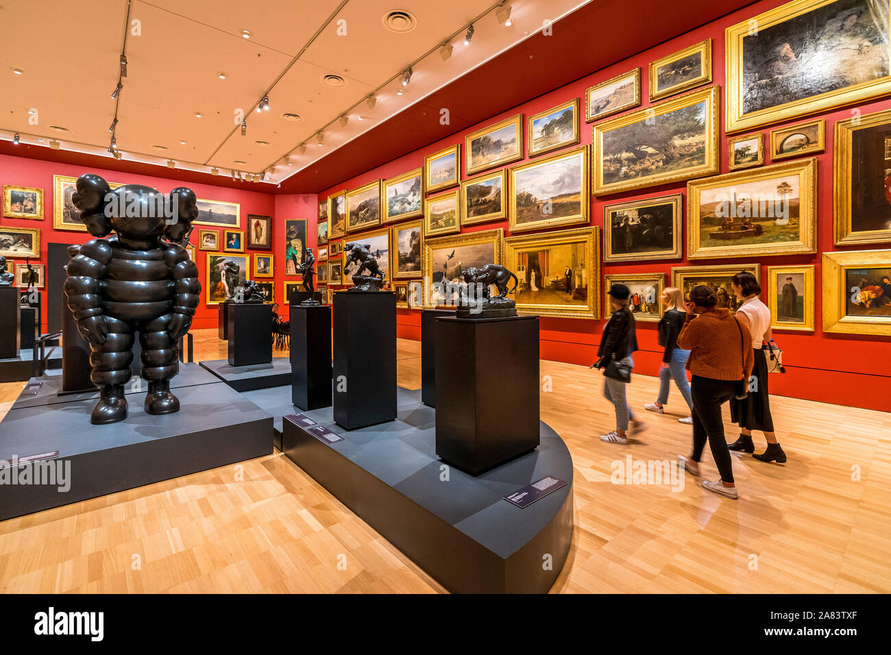 2 Nov 19. Melbourne, Victoria. 19th Century European Salon in the National Gallery of Victoria Stock Photo