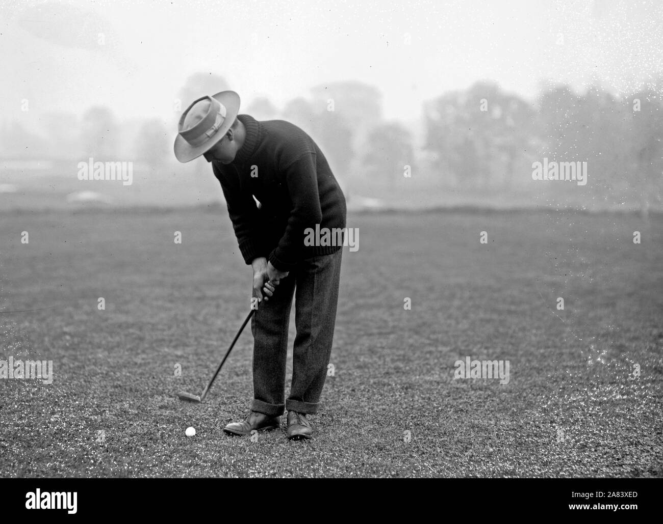 Chas. H. Seely, playing golf, Baltusrol Stock Photo