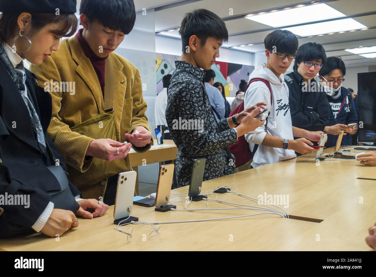 Osaka, Japan - Apple store Stock Photo