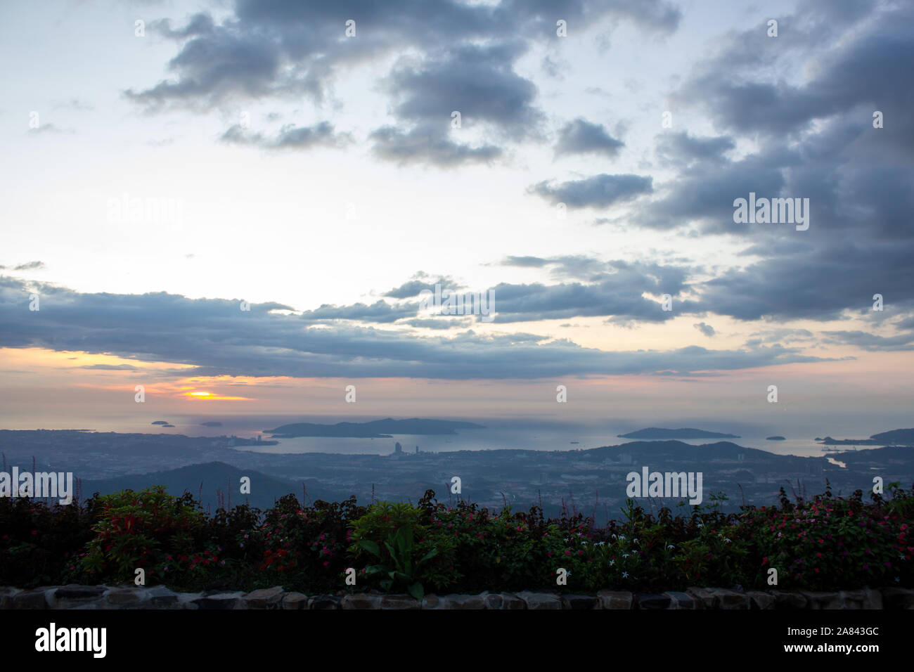 Scenic View Of Kota Kinabalu Landscape From A Hilltop View Point Sabah Malaysia Stock Photo Alamy