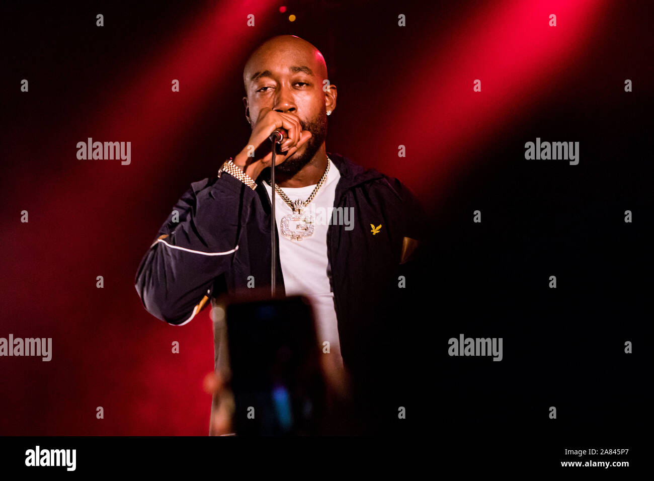 American rapper Freddie Gibbs performs live at Santeria on November 05 ...