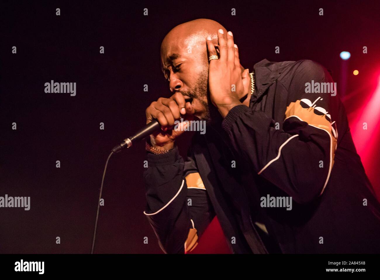 American rapper Freddie Gibbs performs live at Santeria on November 05 ...